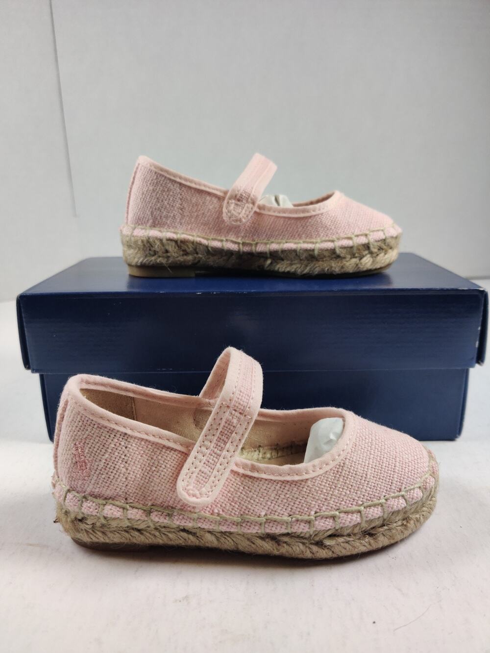 Polo Ralph Lauren Toddler Espadrille Pink Hadlee Girl's Size 6 Canvas Flats